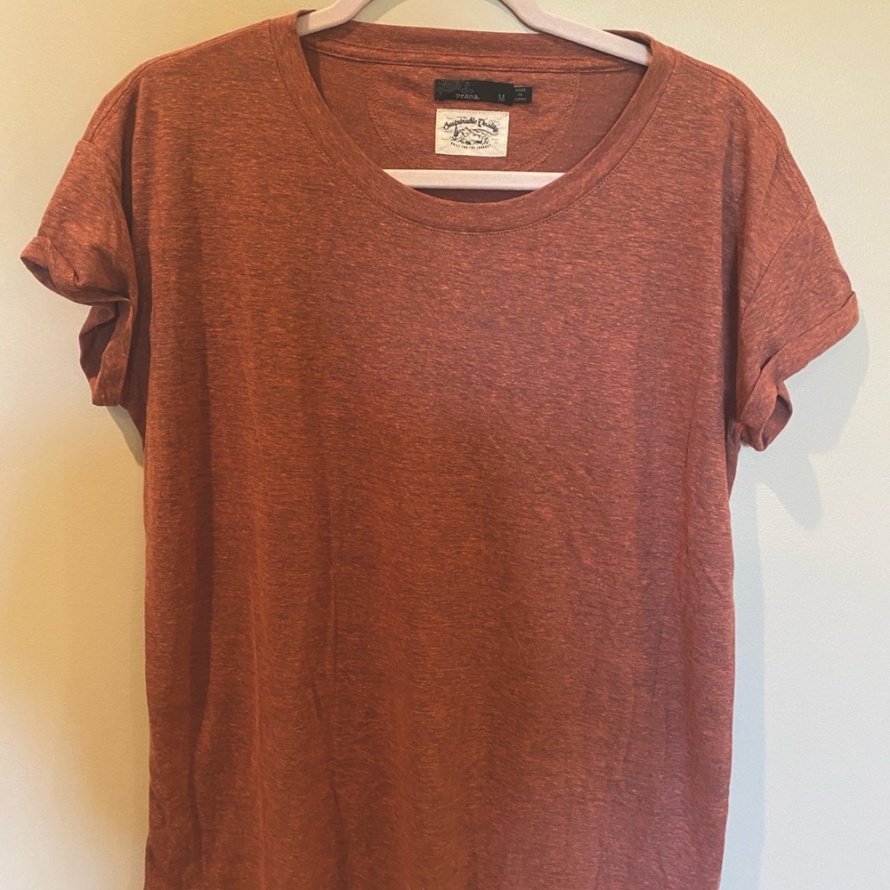 Prana heather orange tee